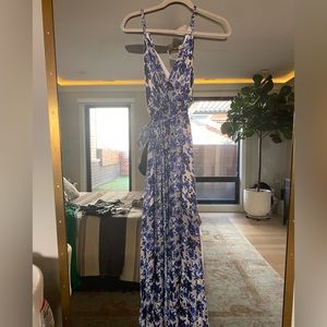 NWT Alice & Olivia Samantha Blue Floral Dress